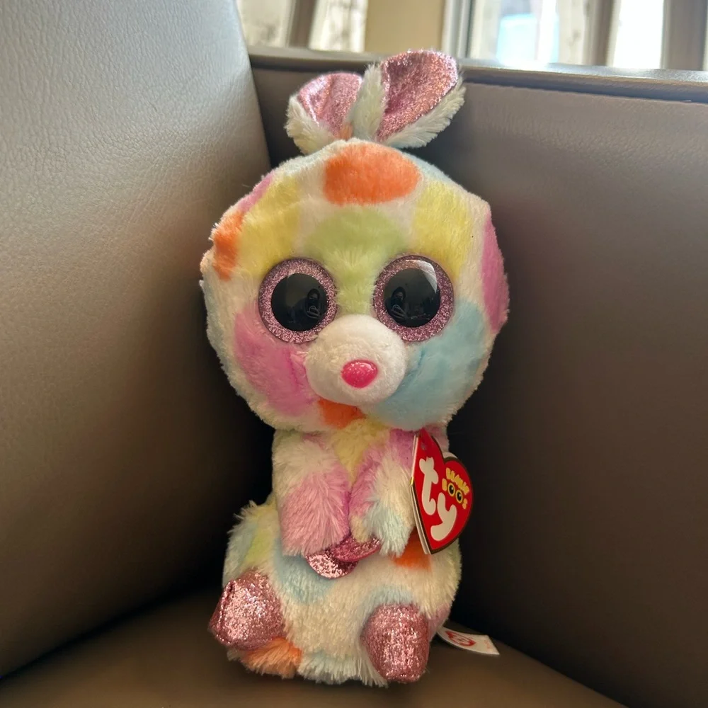 TY Beanie Boos - BLOOMY the Rainbow Bunny (Glitter Eyes)(6